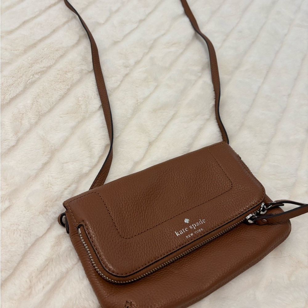 Kate Spade Tan Leather Crossbody Bag